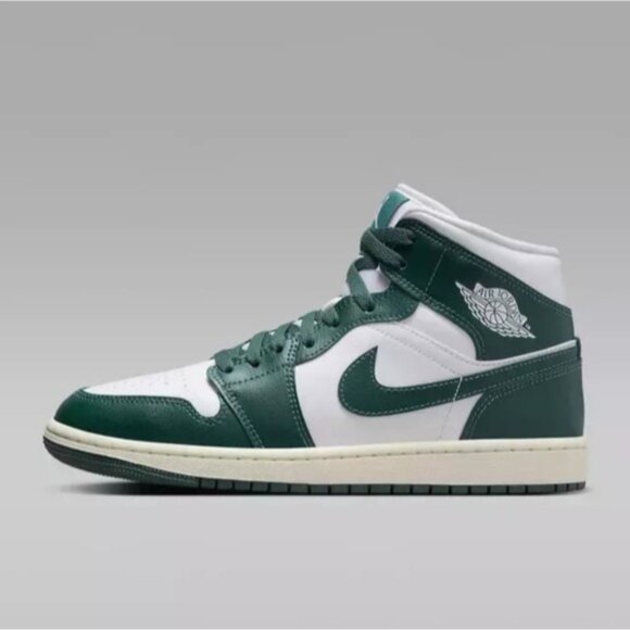 Nike Air Jordan 1 Mid Women's Size 10.5 White Oxidized Green Sail 022025 - Picture 4 of 8